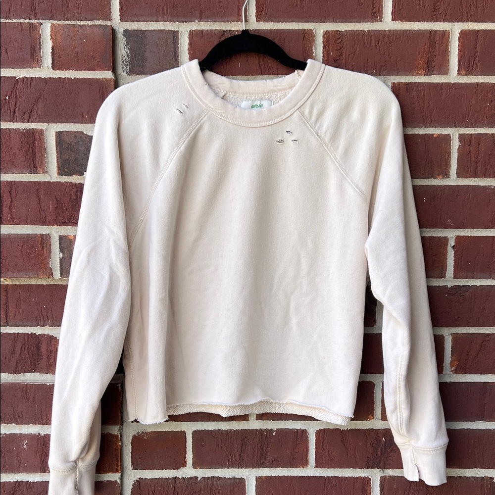 Aerie Cream Crew Neck Women's Sweater